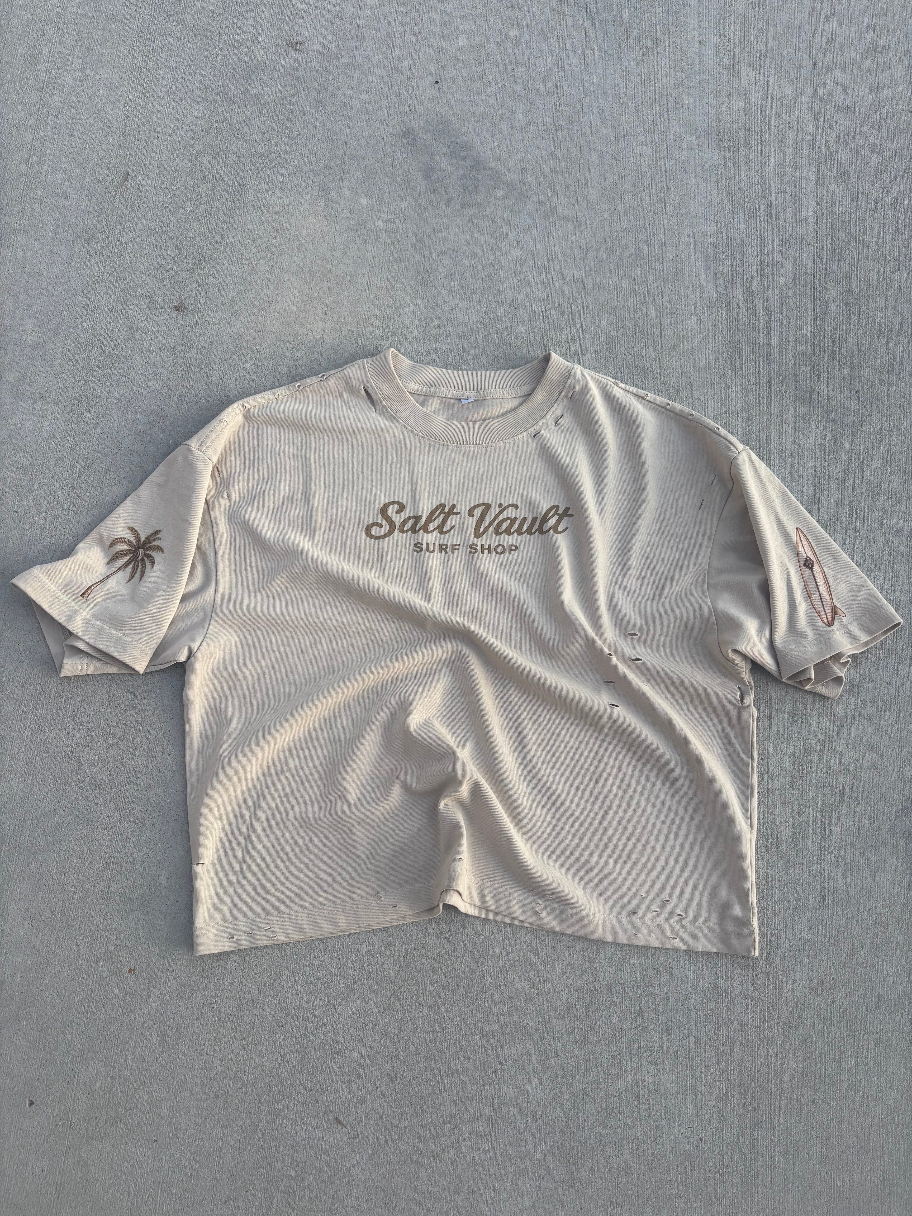 Salt Vault Frayed distressed Boxy Tee