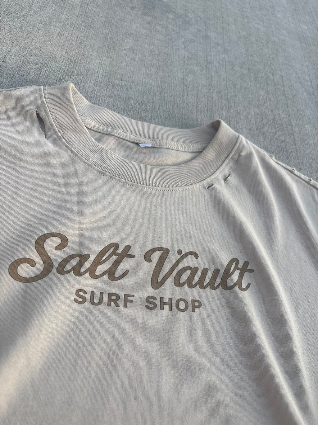 Salt Vault Frayed distressed Boxy Tee