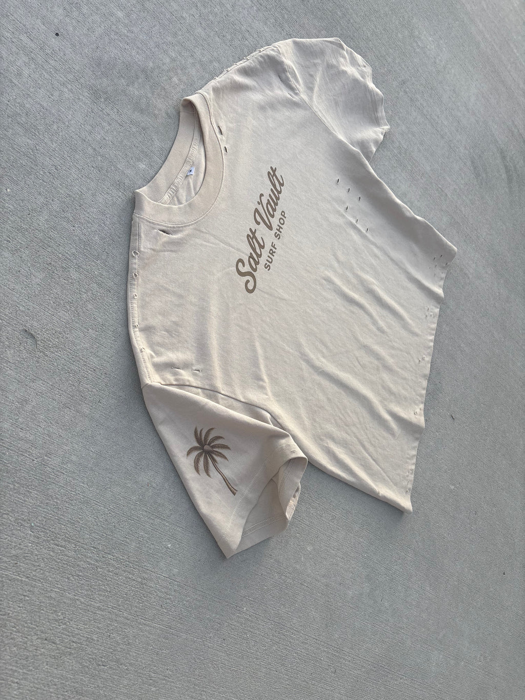 Salt Vault Frayed distressed Boxy Tee